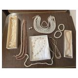 Pearl necklaces fake