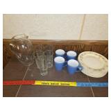 Dishes pitcher 5ct glasses 4 cups 12 plates