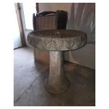 Cement bird bath