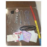 Costume jewelry and hankies