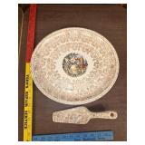 Colonial Gold Serving platter and spatula