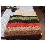 Afghan and vintage blanket full size