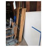 Full size bed frame and bookcase headboard