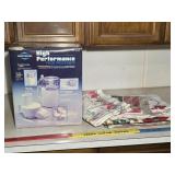 West Bend food processor and table cloths