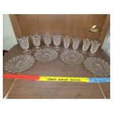 Lead crystal cups and plates 12ct