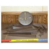'starburst' or 'sunburst' style wall clock 1950s