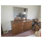 6 drawer mirror dresser contents not included