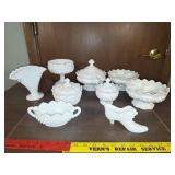 Fenton White Hobnail Milk Glass 13ct