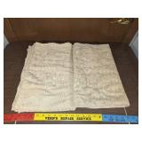 Quaker Lace Company  ecru-colored lace tablecloth