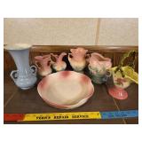 Hull ART ceramic pitcher and vases