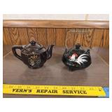 Japanese redware teapots. Japanese brown ceramic
