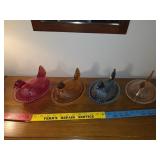 Hens on a Nest 4ct candy dishes