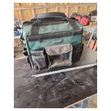 Masterforce Rolling Tool Bag With Retractable Handle And Multiple Exterior And Interior Pockets