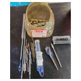 Assorted Drill Bits and Storage Container
