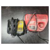 Dewalt DCB107 and Milwaukee M12 Power Tool Battery Chargers