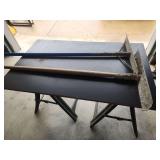 Two Metal Concrete Rakes with Wooden and Metal Handles
