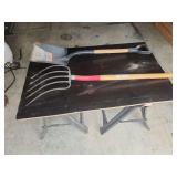 Razor-Back Pitchfork and Black Diamond Shovel