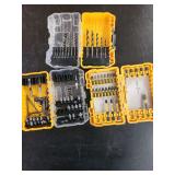 Dewalt and TIA Driver Bit Sets with Cases and Drill Bits