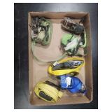 Assorted Nylon Ratchet Cargo Straps with Steel Hooks