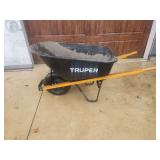 Truper Single Wheel Wheelbarrow with Wooden Handles