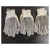 Knit Work Gloves with PVC Grip Dots
