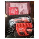 Milwaukee M12 Cordless Rotary Tool Model 2525-20 with Battery, Charger, and Carrying Case