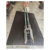 Manual Post Hole Digger with Steel Handles and Dual Blades