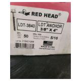 Red Head LDT Anchor 3/8 Inch x 4 Inch Concrete Anchors Box of 50