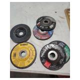 Assorted Grinding and Flap Discs Including Dewalt, Porter Cable, and Pferd