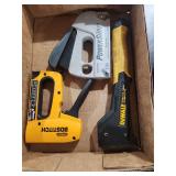Bostitch Stanley Model BT160HL, PowerShot Model 5700M, and DeWalt Carbon Fiber Composite Staple Guns