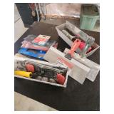 Drywall and Tiling Tool Group with Sandpaper and Trowels