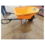 True Temper Total Control Wheelbarrow with Yellow Poly Tray
