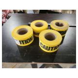 Agent 3 Inch by 1000 Feet 2 Mil Yellow Caution Barricade Tapes Four Rolls