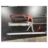 Two Caulking Guns, Newborn Industrial Model 315 and Orange Hand Tool