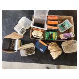 Assorted Fasteners, Drywall Screws, Construction Screws, and Plastic Storage Containers
