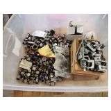 Lot of Pneumatic Fittings, Bridgeport Conduit Clamps, and Hardware
