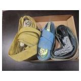 Three Ratchet Straps in Assorted Colors with Steel Mechanisms