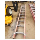 Orange Fiberglass Extension Ladder