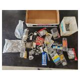 Assorted Hardware Lot Featuring Fasteners, Hooks, Clamps, and Anchors