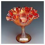 Fenton Amberina Persian Medallion 3/1 Edge Compote Fenton Amberina Persian Medallion 3/1 Edge Compote