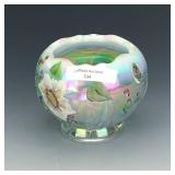 Fenton French Opal Decorated & Signed Rosebowl Fenton French Opal Decorated & Signed Rosebowl