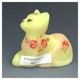 Fenton Burmese Decorated & Signed Cat Fenton Burmese Decorated & Signed Cat