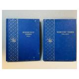 2 Books Dimes: Mercury 1916-1945 & Roosevelt 1946-