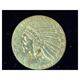 1908 $5 Indian Head Gold Piece