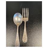 Stieff Sterling Baby Fork & Spoon