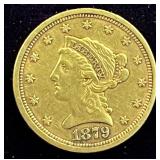 1879- S $2 1/2 Liberty Gold Piece