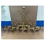 Wall Mounted Ornate Brass Light Fixture