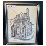 "The Poe House" Etching by David N. Michael