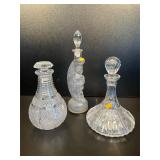 3 Quality Crystal Decanters