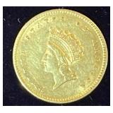 1854 $1 Gold Piece